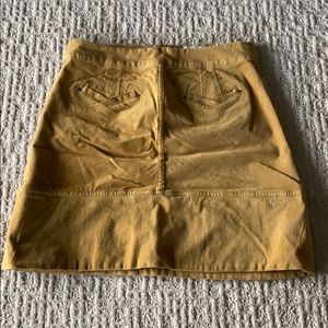 Anthropologie Mustard Mini Skirt